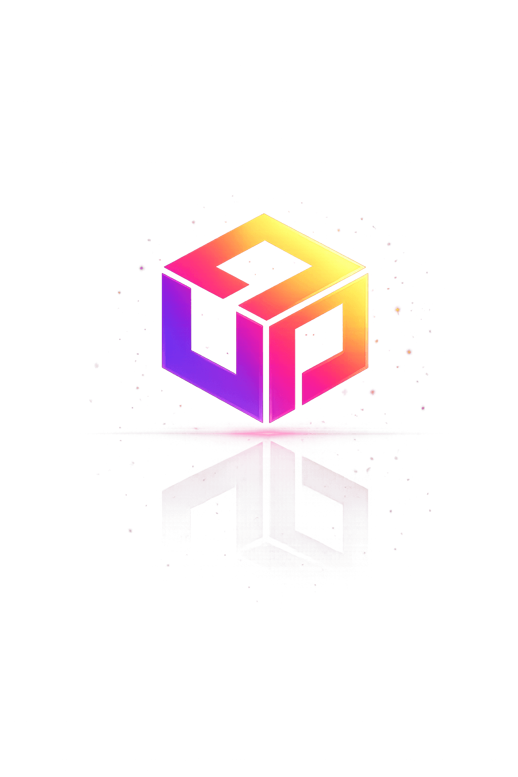 Pixalbotics — gradient cube brand mark