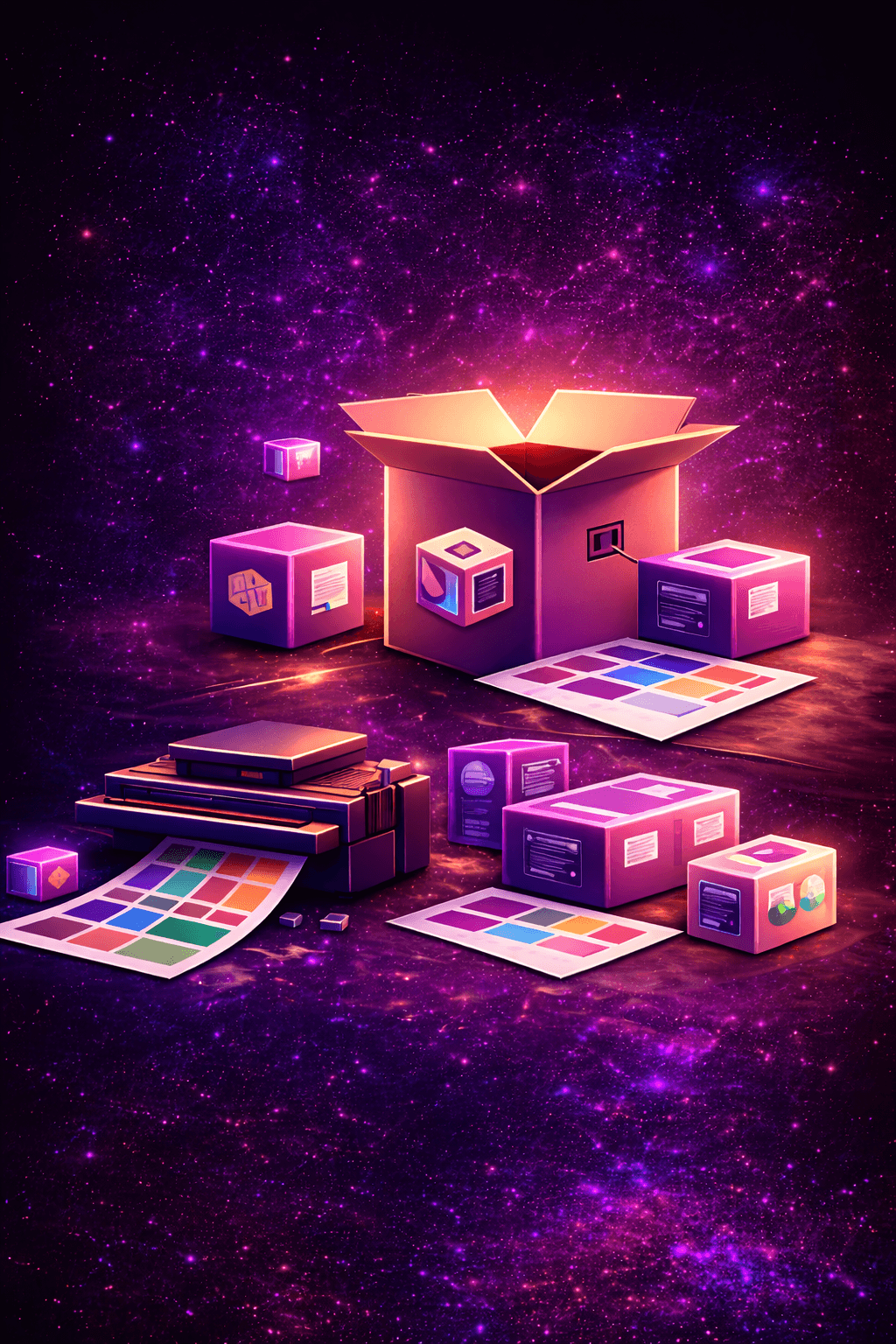 Packaging and print design visual